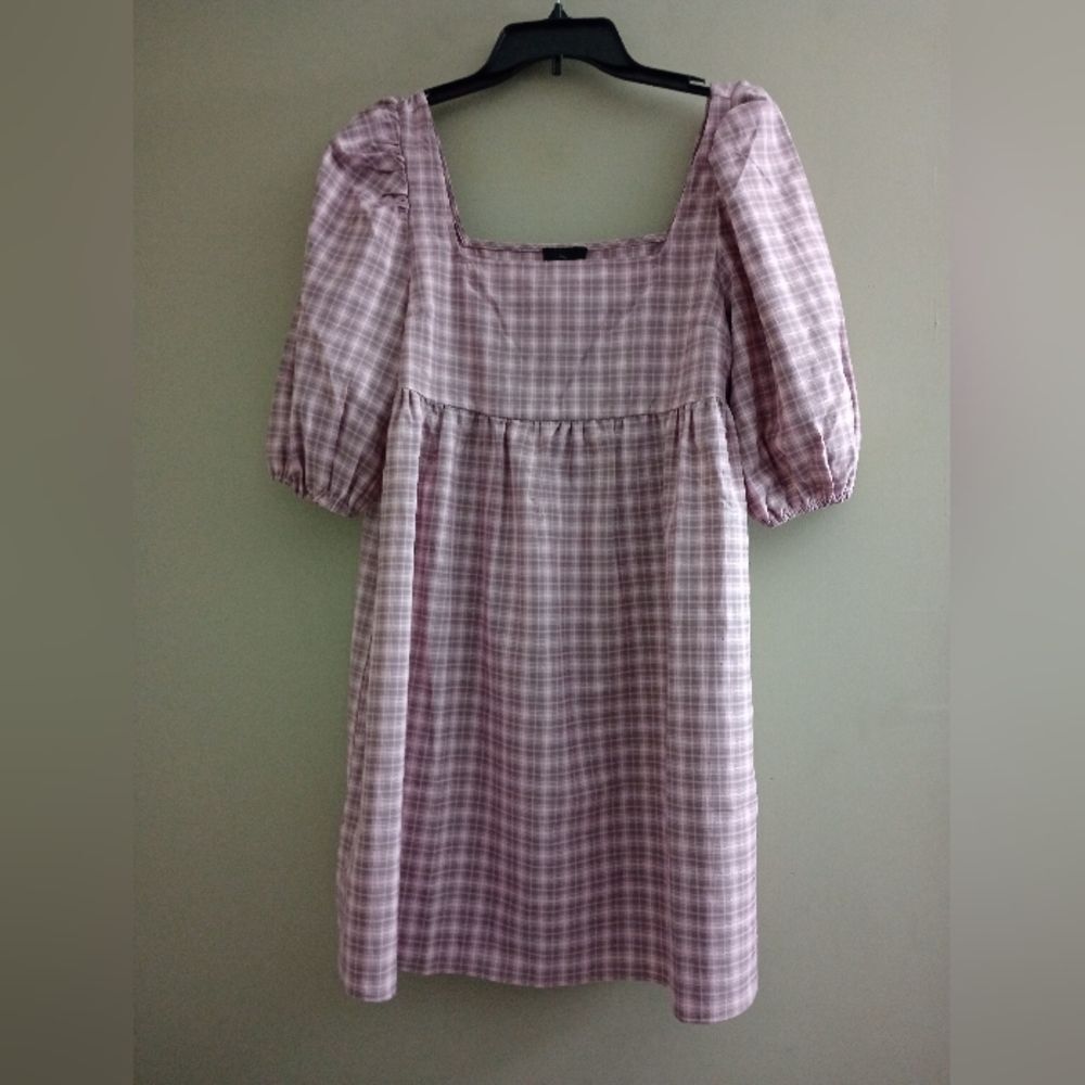 Lumiere Pink Plaid Mini Dress Size Medium